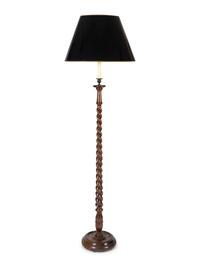 An English Mahogany Turned Floor Lamp — 20TH CENTURY