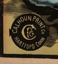 [CIVIL WAR]. Exceptionally large woodcut panorama of a battle scene. Hartford, CT: Calhoun Printing Co., n.d.