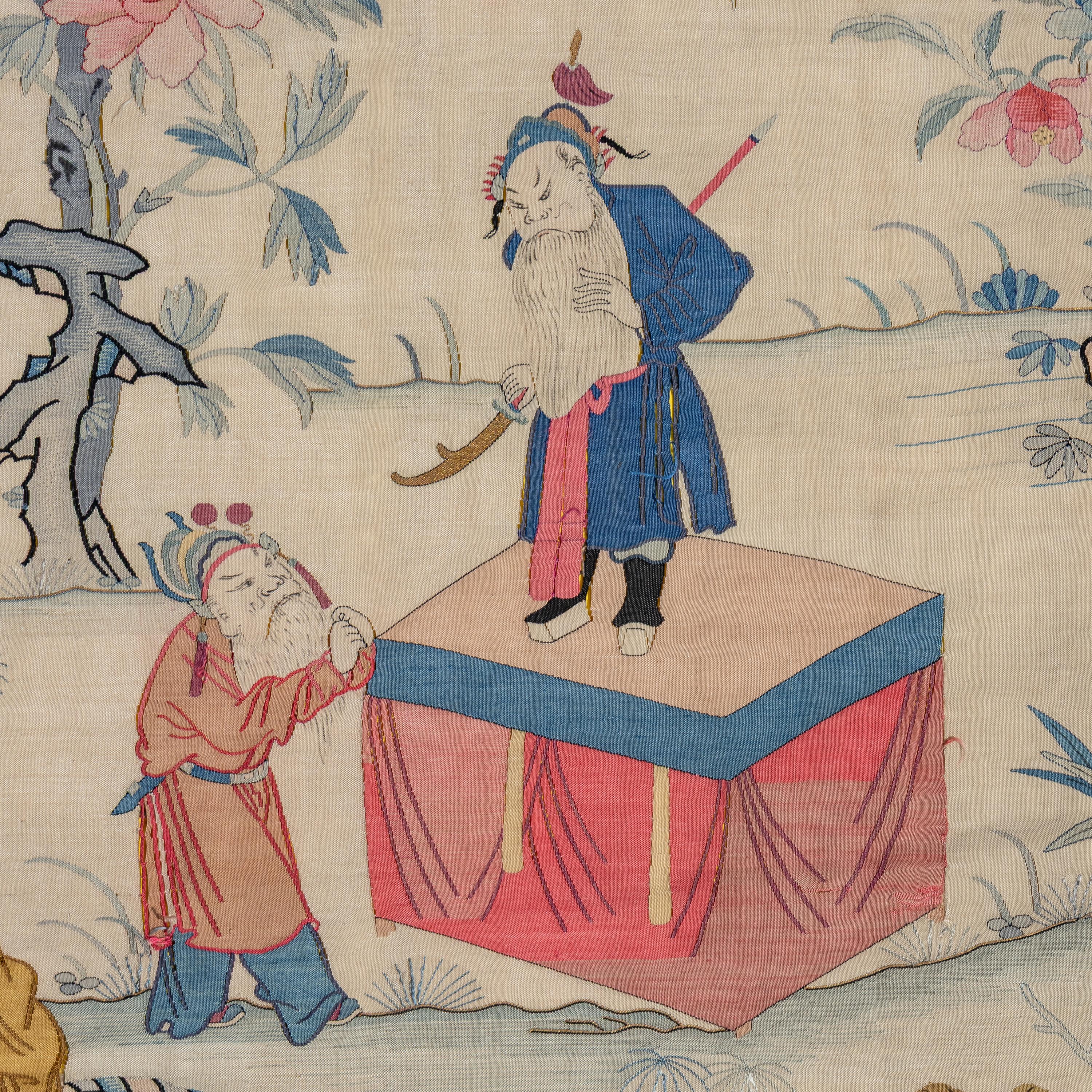 A Large Chinese Kesi Silk 'Hundred Boys' Panel, Circa 1880 — 清晚期 緙絲百子圖大挂賬