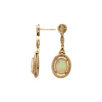 YELLOW GOLD, OPAL AND DIAMOND SET