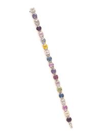 MULTICOLOR SAPPHIRE AND DIAMOND BRACELET