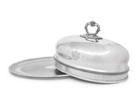 An English Silver-Plate Meat Dome and Associated Tray