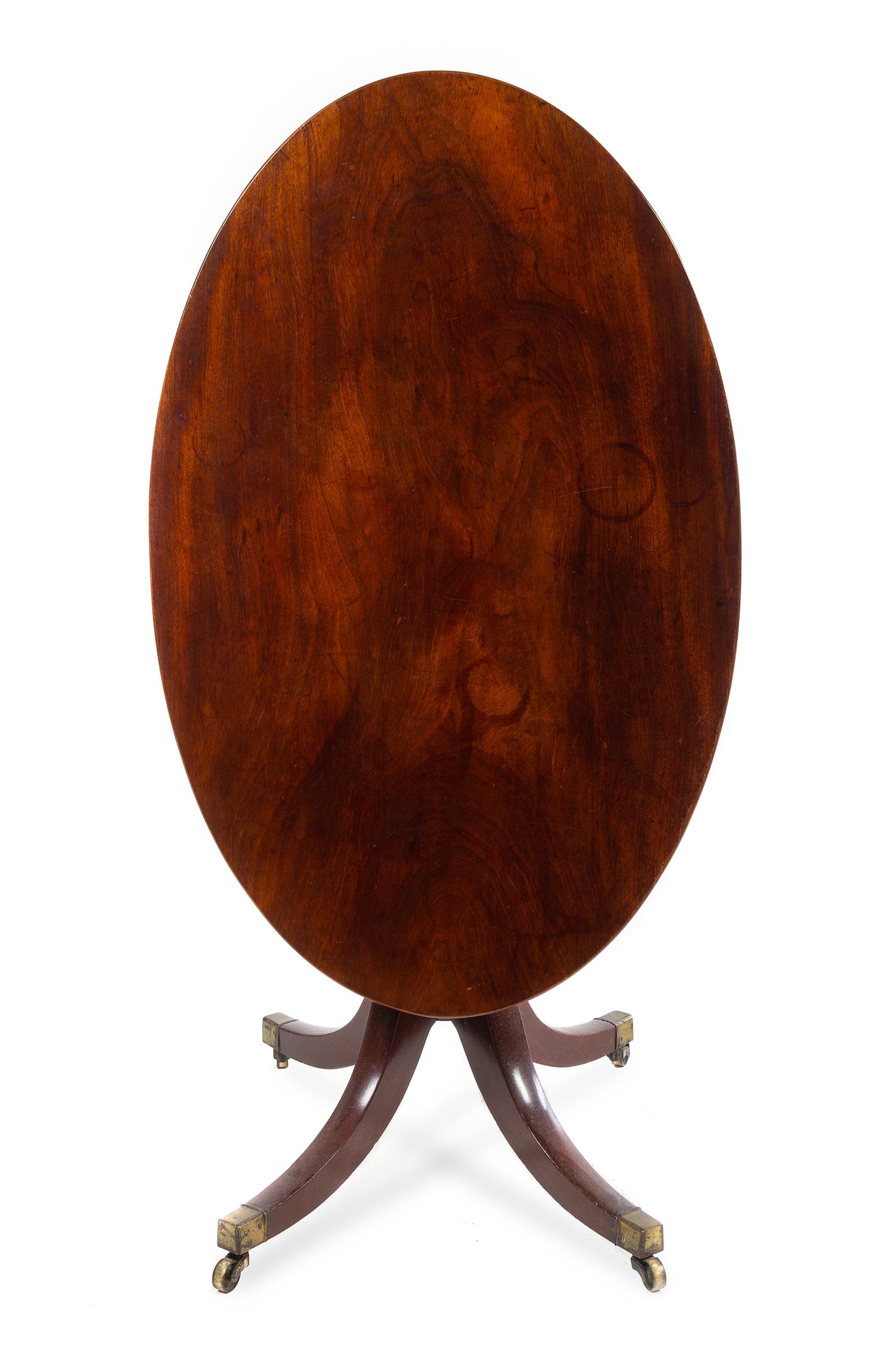 A Regency Style Mahogany Tea Table Height 28 3/8 x width 39 3/4 x depth 24 3/4 inches. — 19TH CENTURY