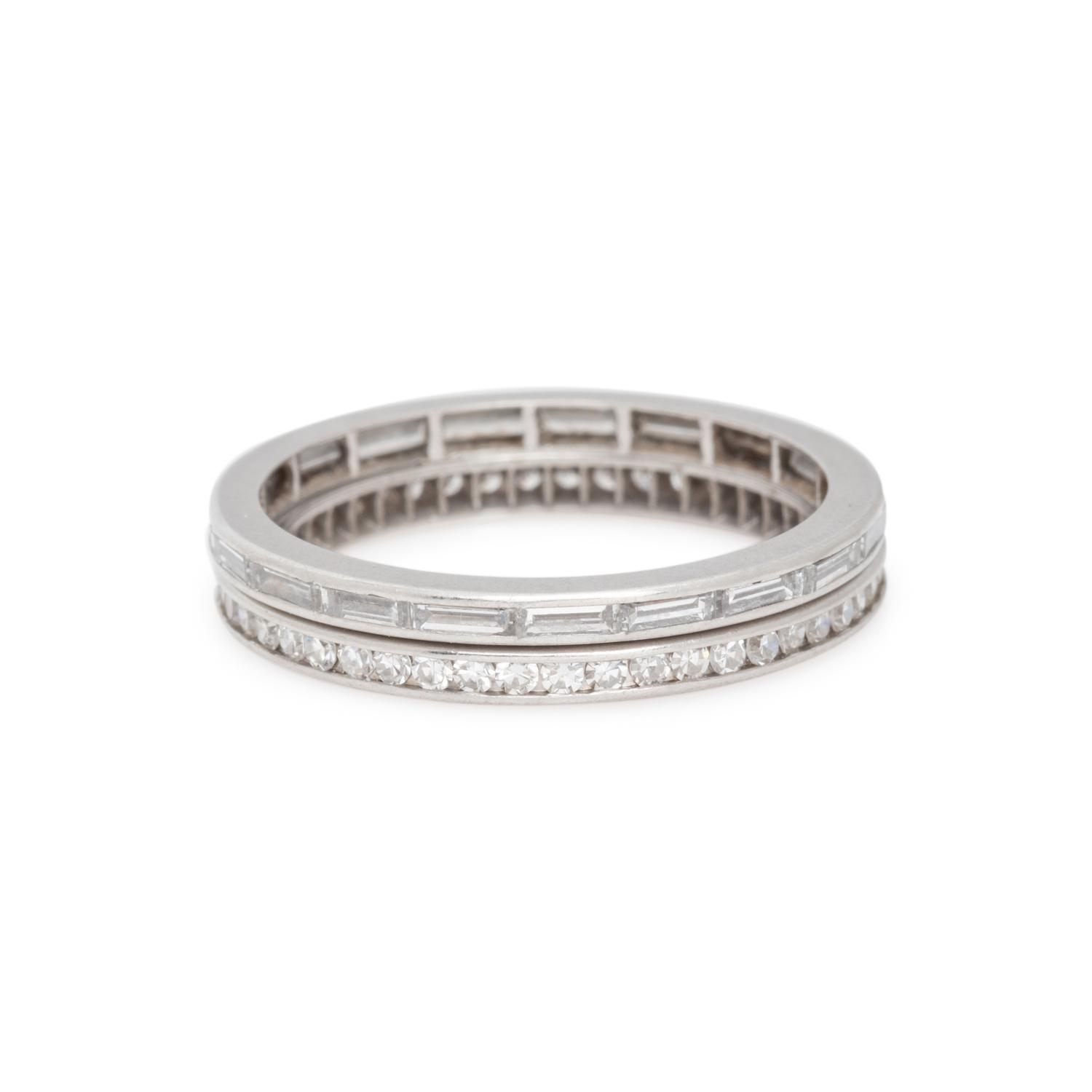 PLATINUM AND DIAMOND ETERNITY BANDS