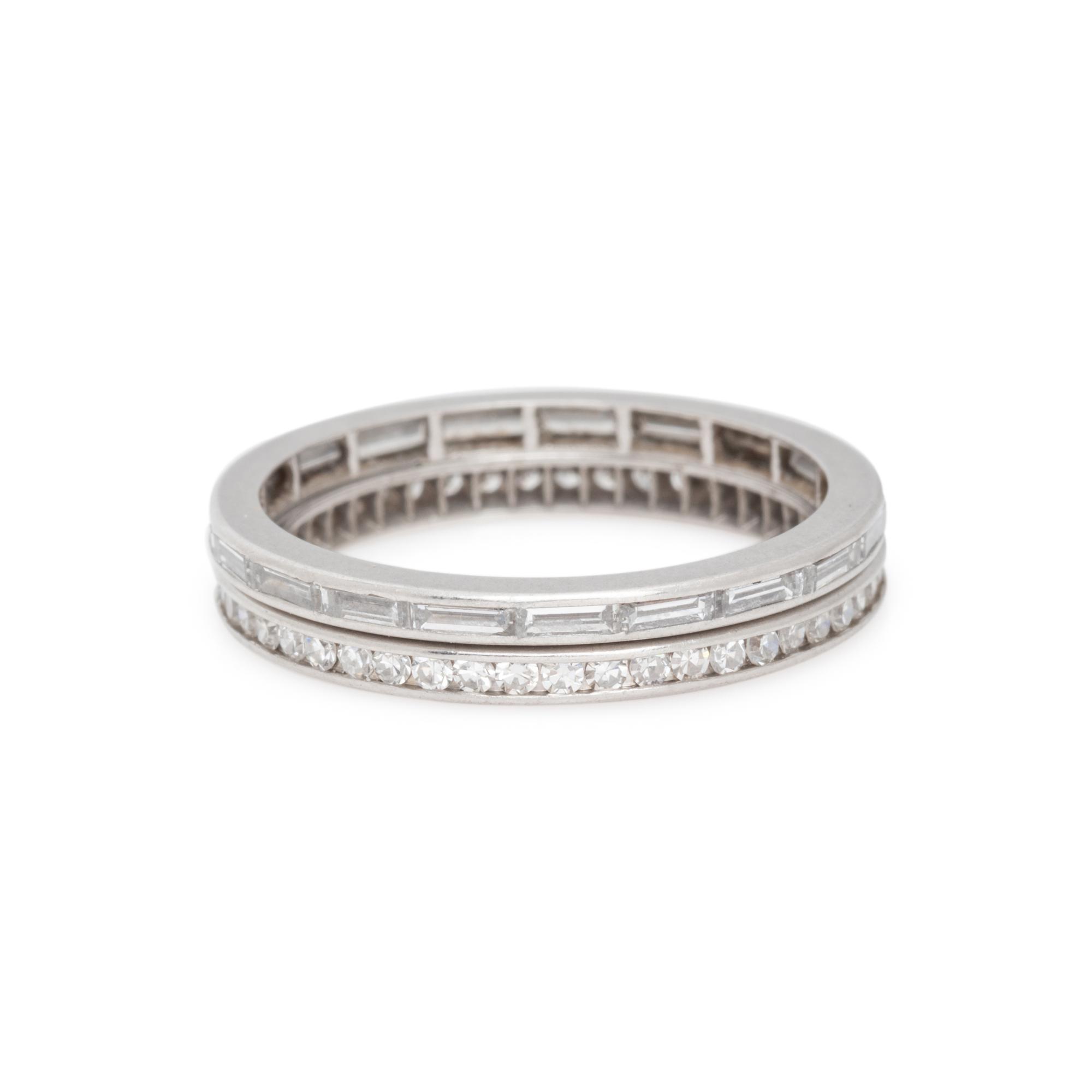 PLATINUM AND DIAMOND ETERNITY BANDS
