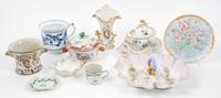 A Group of Porcelain Articles Height of first 7 3/4 inches.