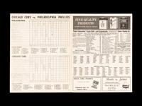 A Group of 12 1960s-70s Chicago Cubs Wrigley Field Signed Autograph Scorecards (Including Ernie Banks, Billy Williams, Fergie Jenkins and Ron Santo)