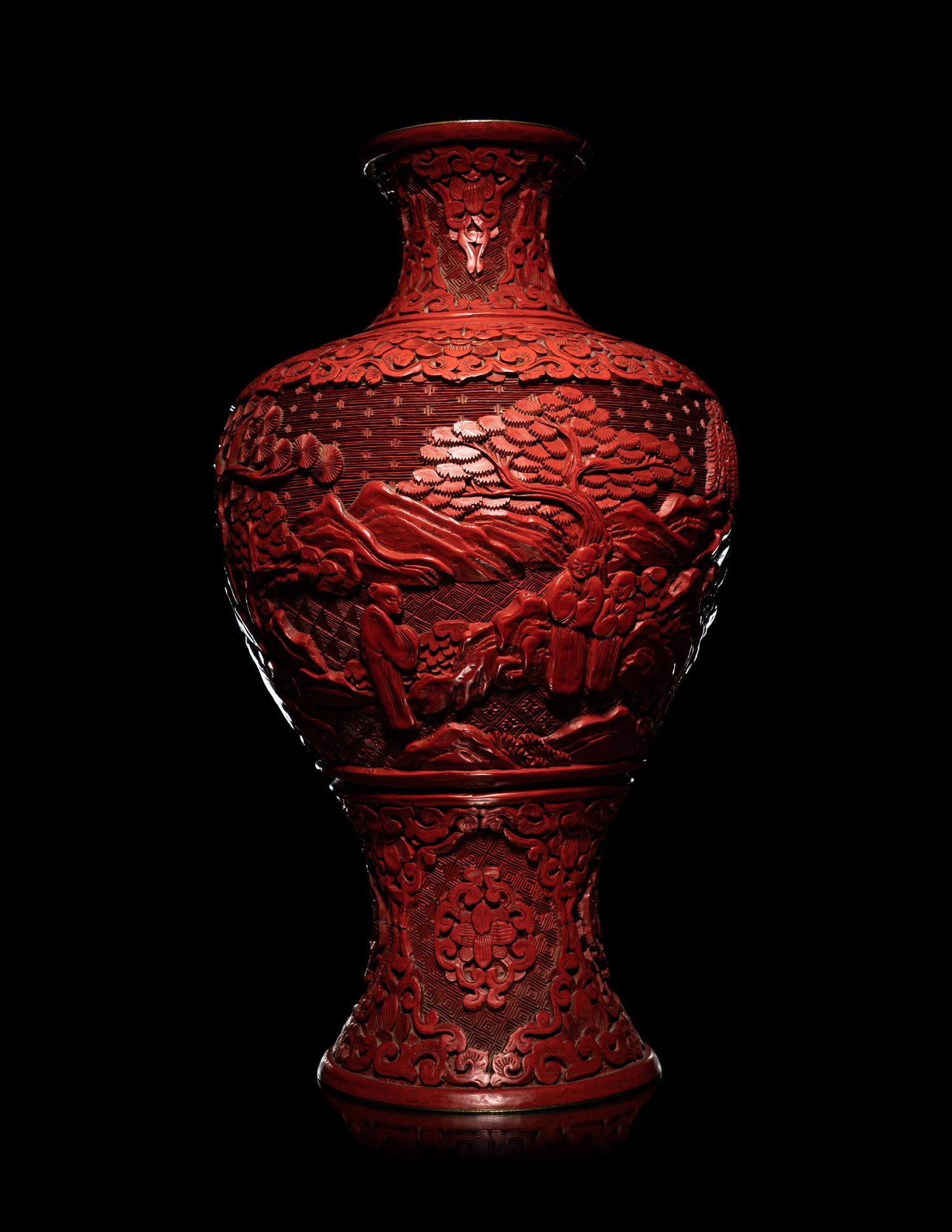 A Chinese Cinnabar Vase
