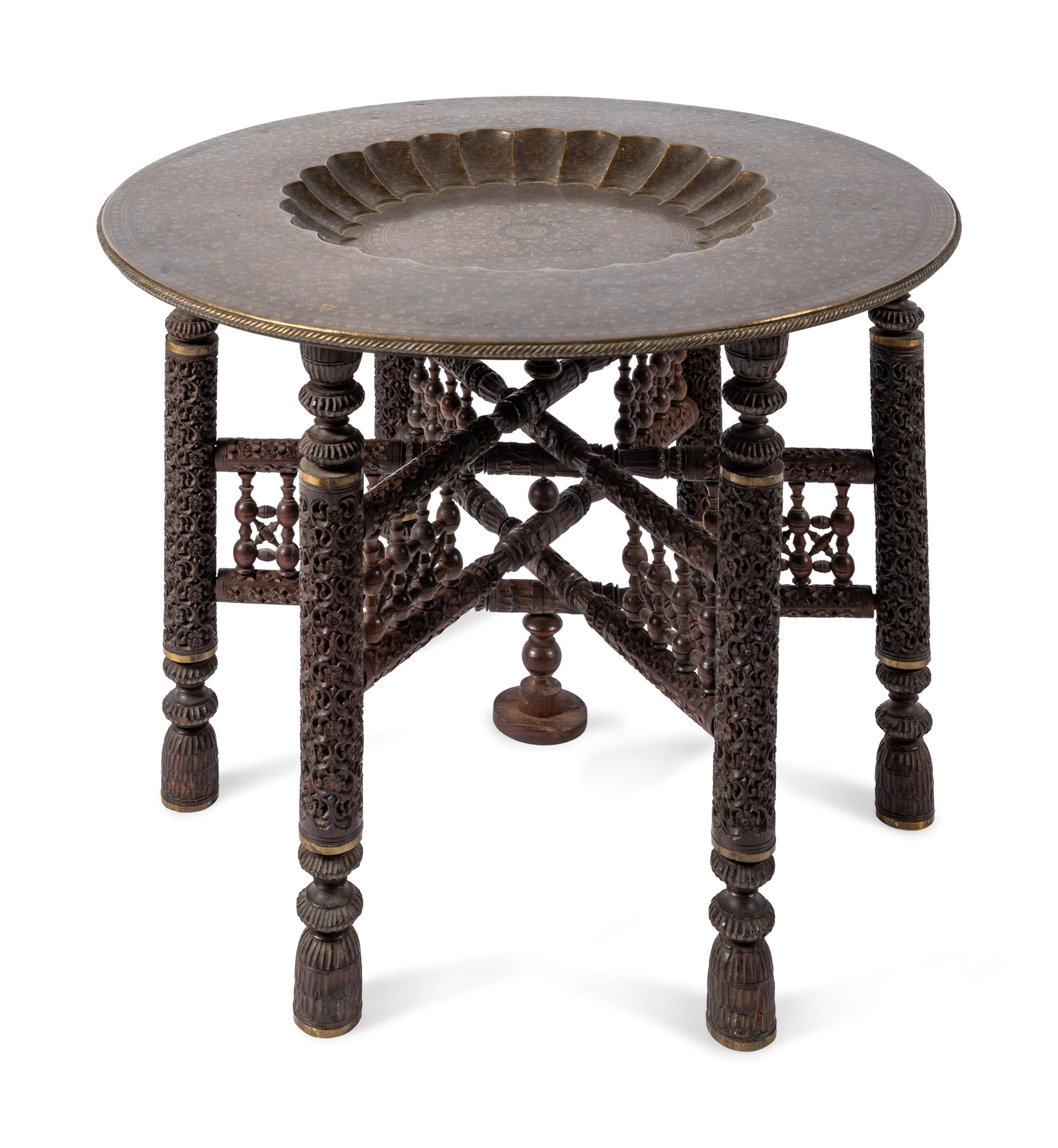 An Indian Mixed Metals Low Table