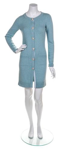A Chanel Seafoam Green Cashmere Sweater, Size 34.