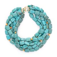 MARTHA O'BRIEN, MULTISTRAND TURQUOISE BEAD NECKLACE