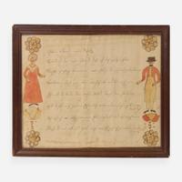 Johann Jacob Friedrich Krebs (c. 1749-1815) A Fraktur: A Romantic Verse