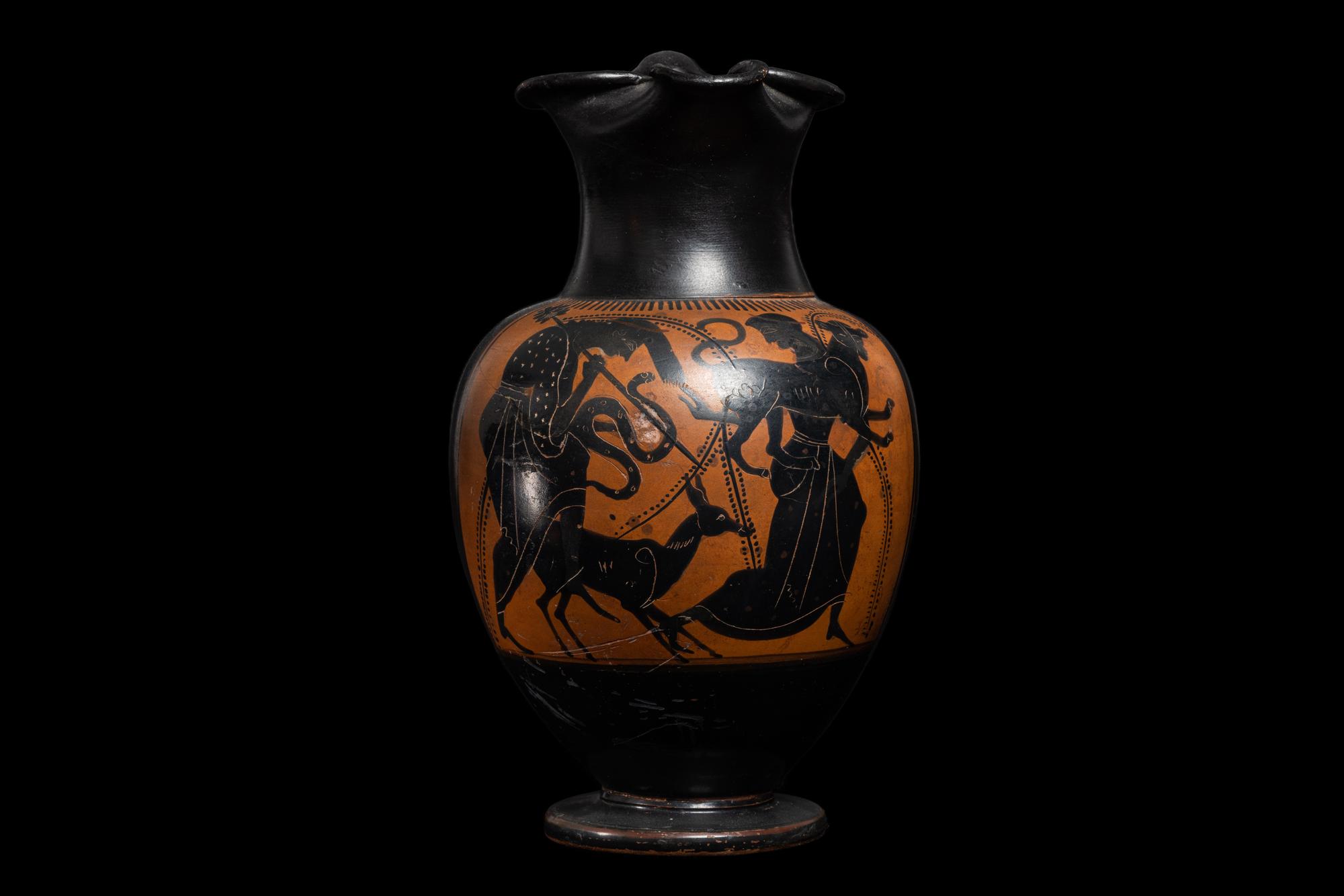 An Attic Black-Figured Trefoil Oinochoe