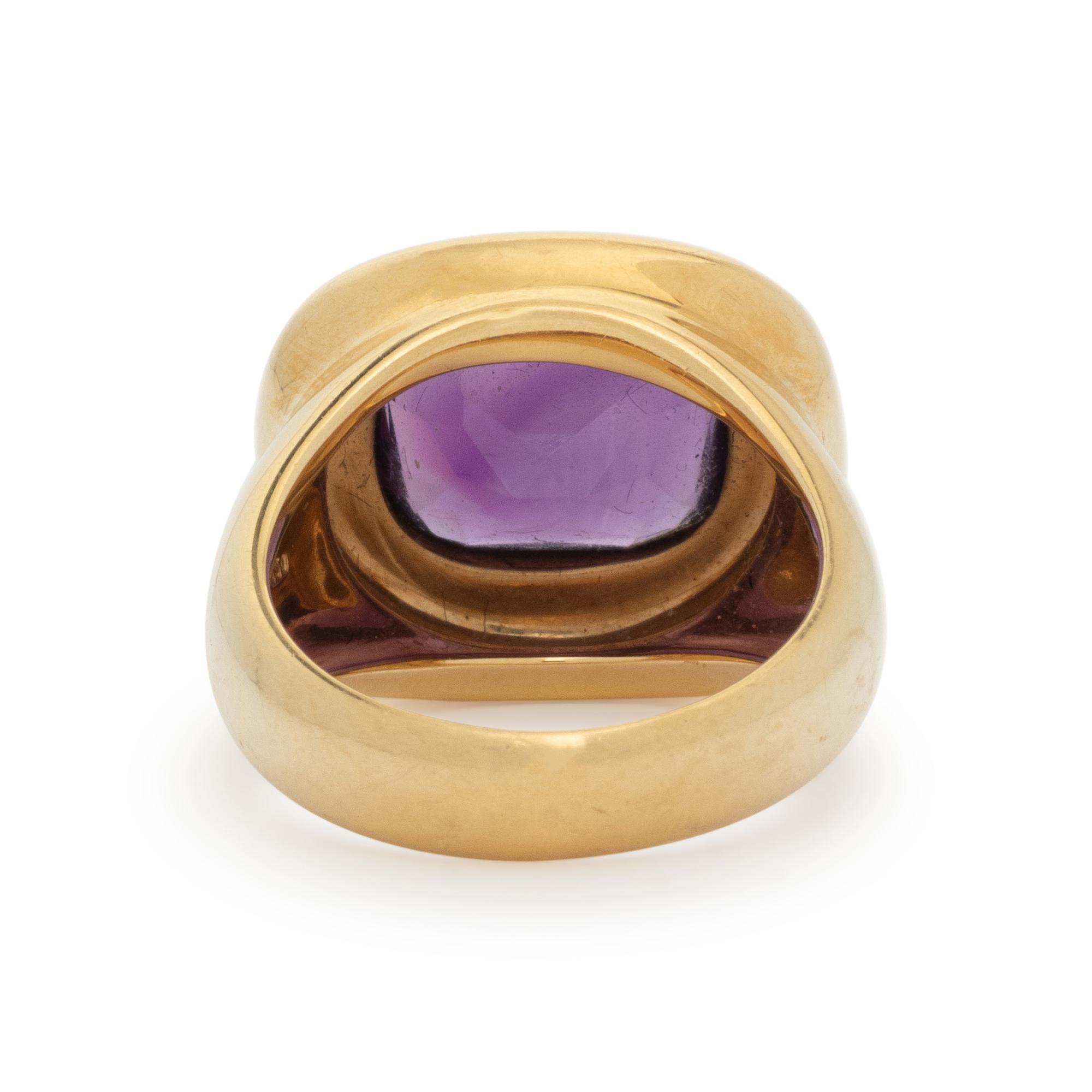 TIFFANY & CO., PALOMA PICASSO, YELLOW GOLD AND AMETHYST RING