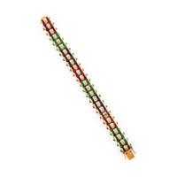 RUBY, EMERALD, SAPPHIRE, DIAMOND, AND YELLOW GOLD BRACELET