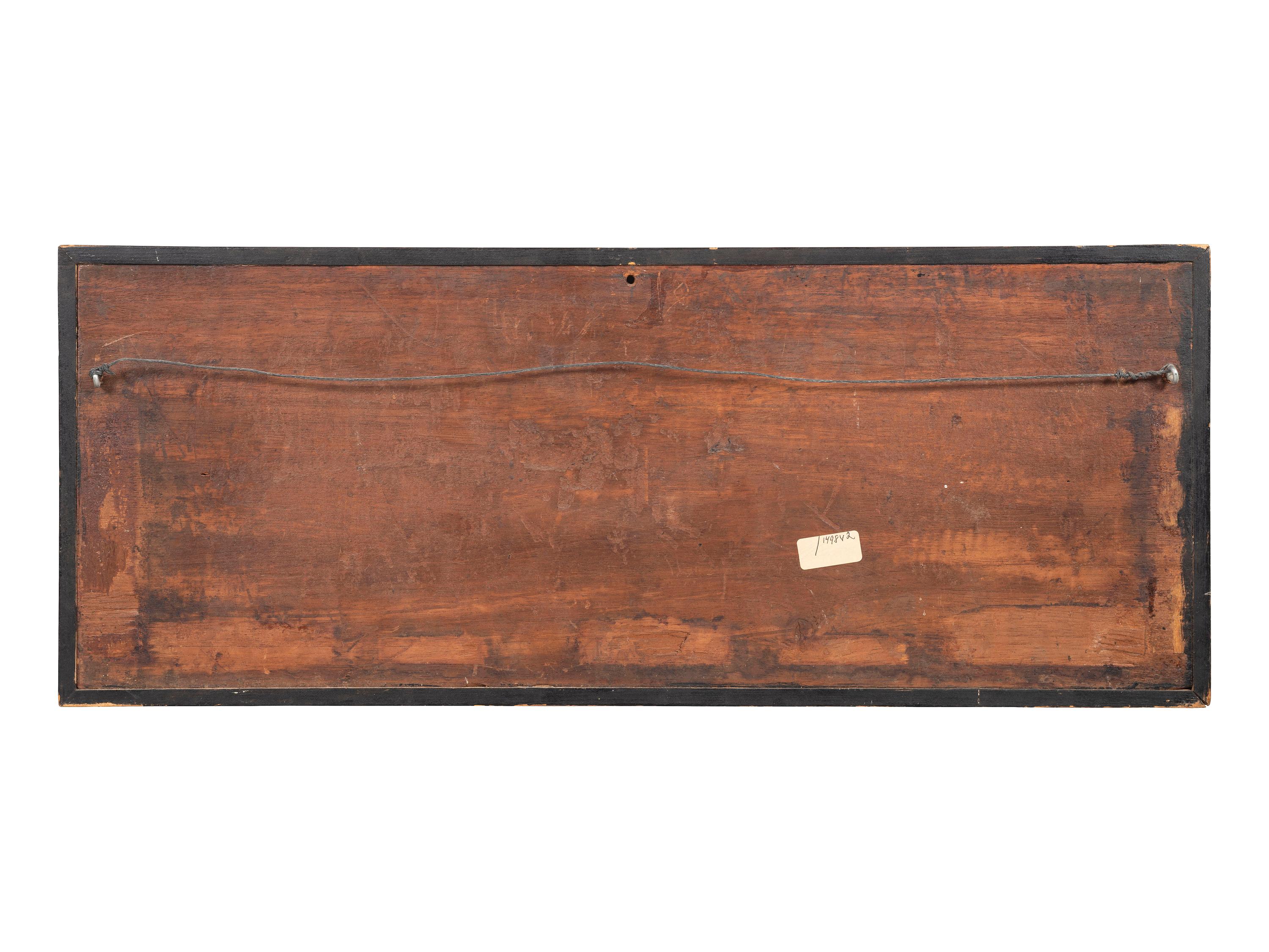 A Patriotic Eagle, Arrow, Olive Branch and Star Carved Wood Panel