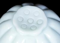 A Pair of Chinese Celadon Glass 'Lotus' Bowls