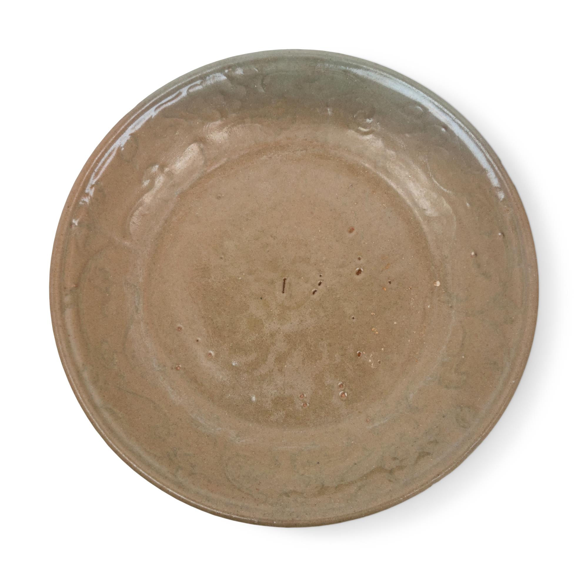 A Large Longquan Celadon Glazed Porcelain Charger
