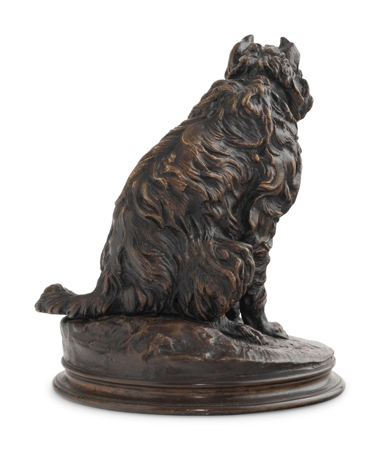Three French Bronze Figures of Dogs