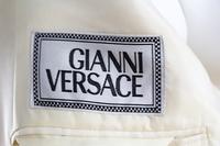 A Gianni Versace White Wool Men's Dinner Jacket, Size 48.