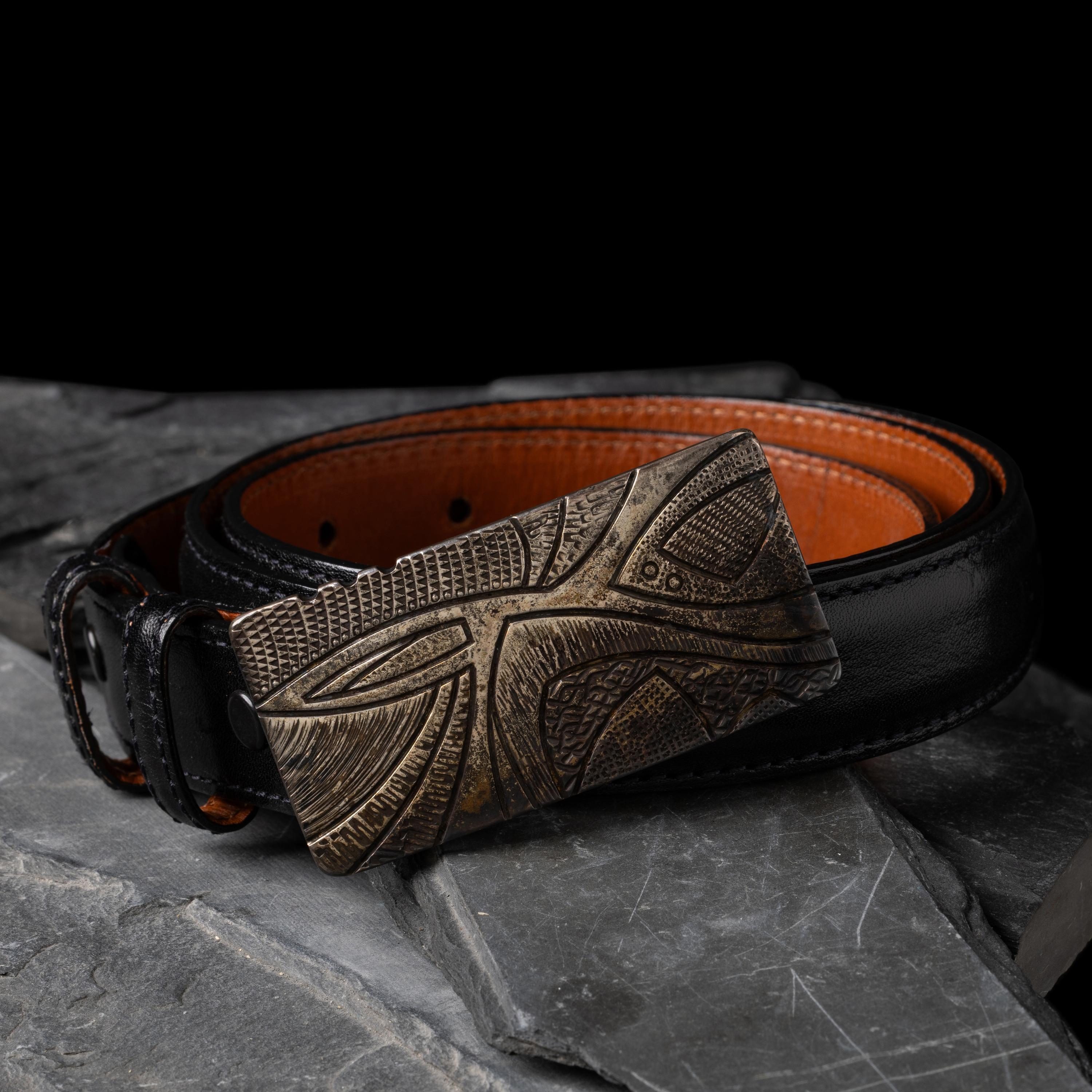 Jared Chavez (San Felipe, b. 1976) — Abstract Silver Belt Buckle