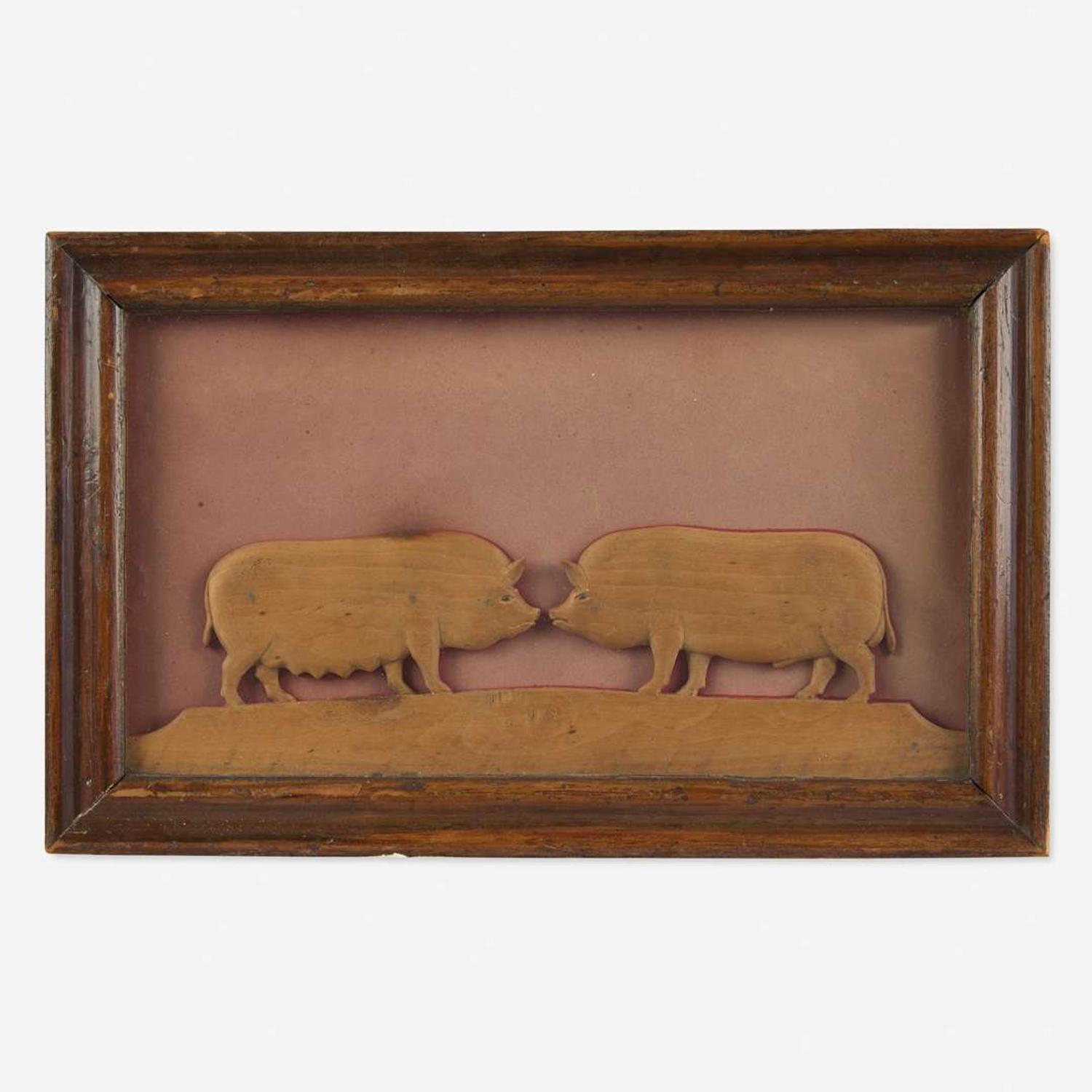 John Stormonth (Scottish, 19th century) A group of four small carved and painted dioramas, various dates, second half 19th century