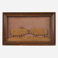 John Stormonth (Scottish, 19th century) A group of four small carved and painted dioramas, various dates, second half 19th century