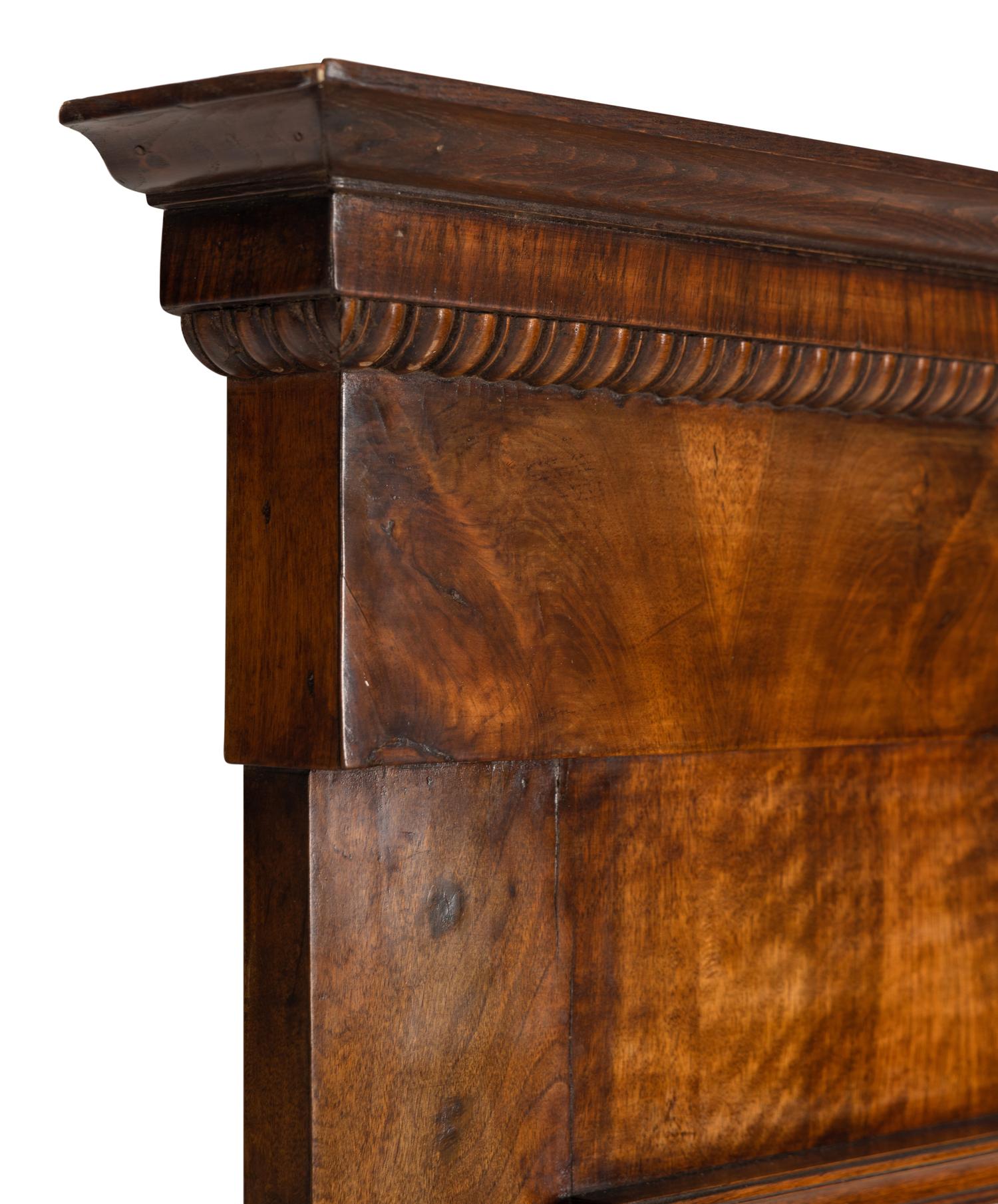 A Continental Walnut Mirror
