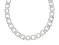 DIAMOND AND WHITE GOLD CONVERTIBLE NECKLACE AND BRACELET