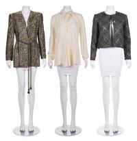 Three Designer Items: One Giorgio Armani Jacket and Top, and One Oscar de la Renta Jacket, 2000s