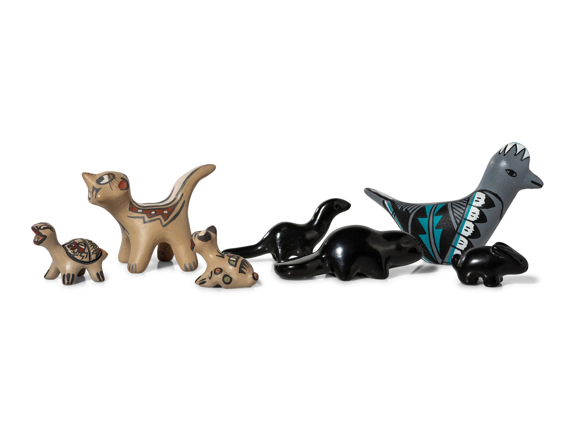 Jemez and Santa Clara Pottery Animal Figures