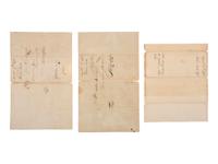SANDS, Joshua (1757-1835). 3 ALSs. New York, 1798. Construction of Eaton's Neck Lighthouse.
