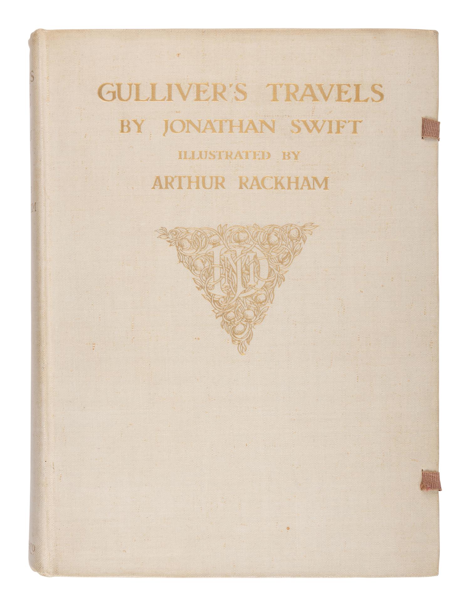 [RACKHAM, Arthur (1867-1939), illustrator]. SWIFT, Jonathan (1667-1745). Gulliver’s Travels into Several Remote Nations of the World . London and New York: J. M. Dent & Co. and E. P. Dutton & Co., 1909.