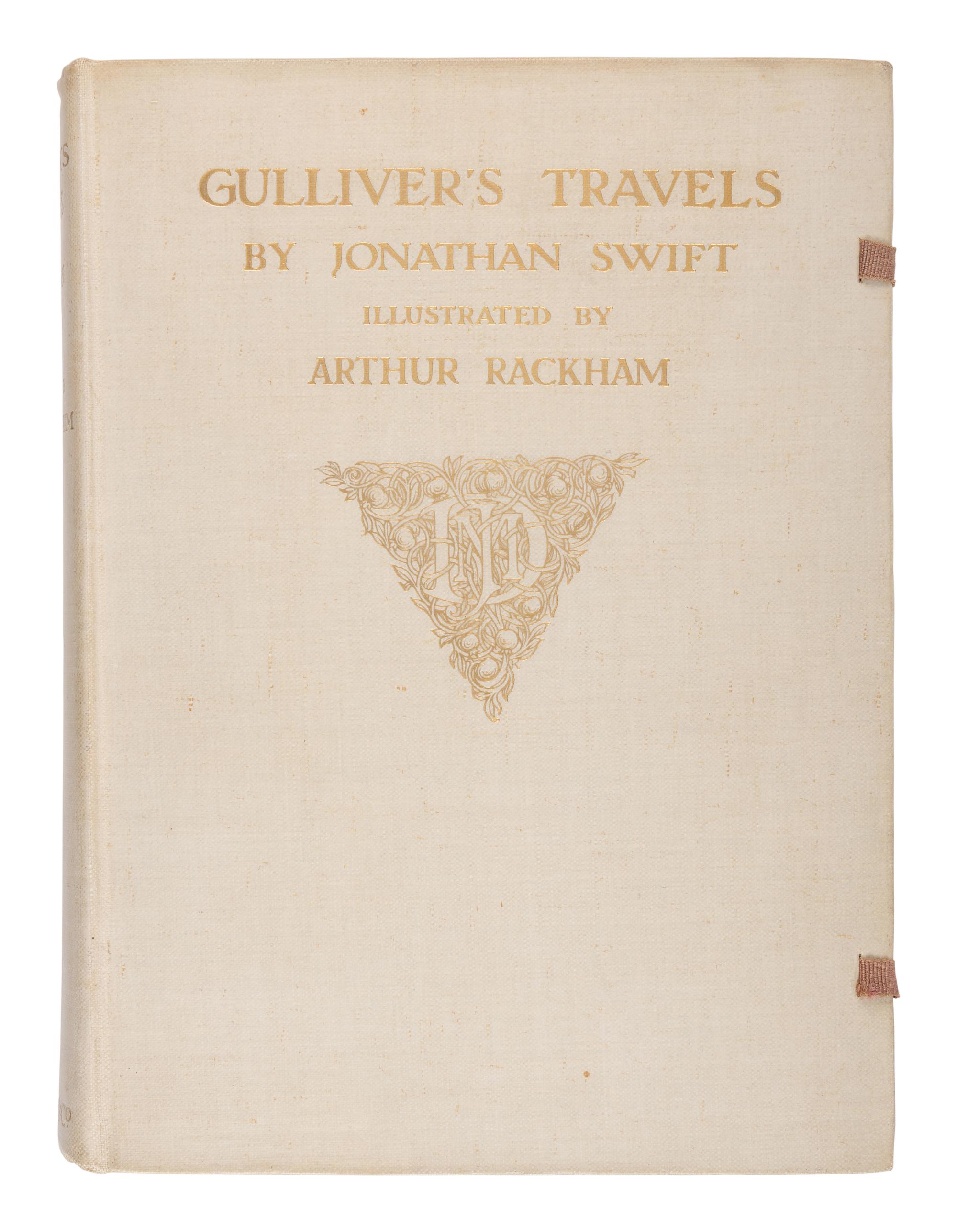 [RACKHAM, Arthur (1867-1939), illustrator]. SWIFT, Jonathan (1667-1745). Gulliver’s Travels into Several Remote Nations of the World . London and New York: J. M. Dent & Co. and E. P. Dutton & Co., 1909.