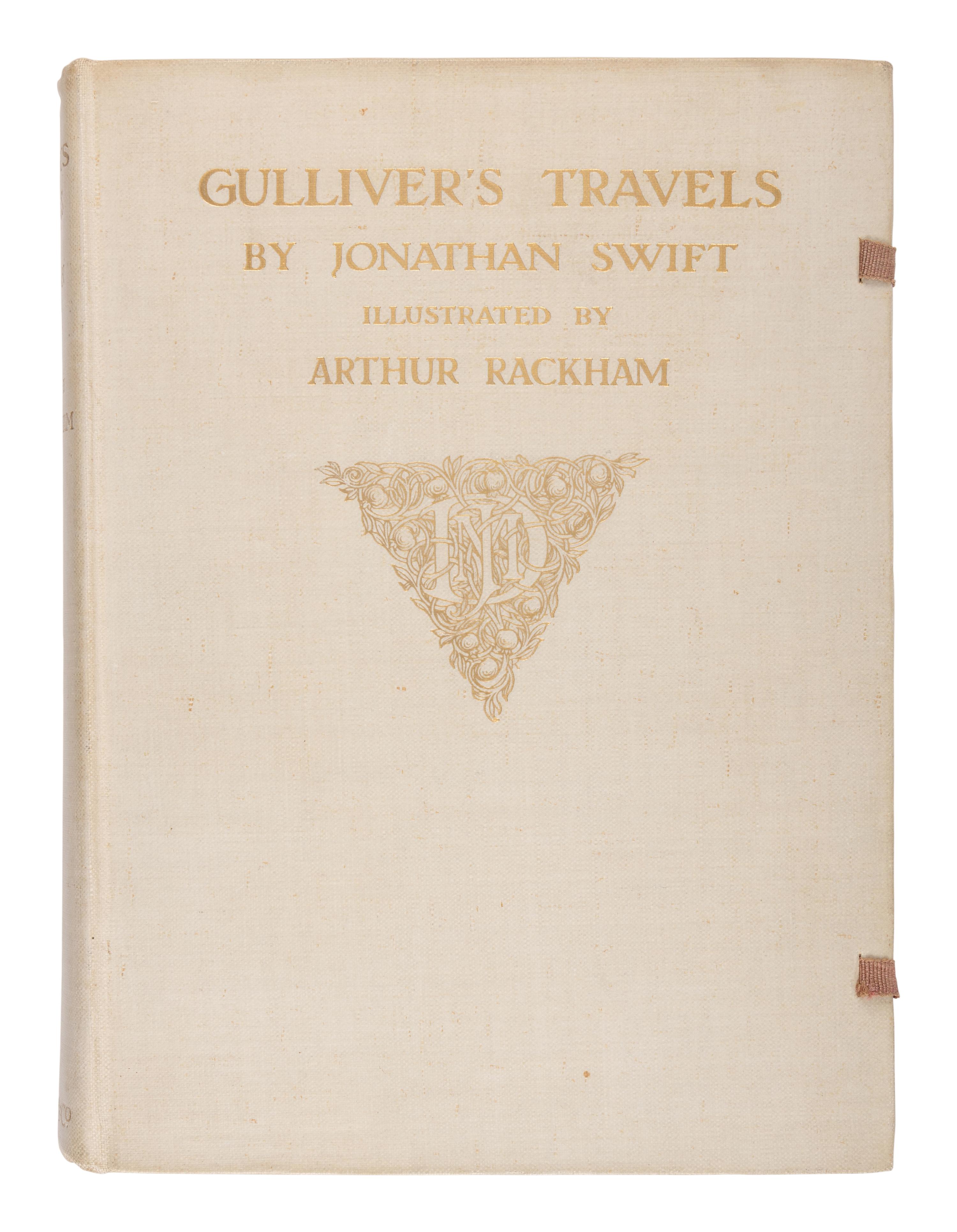 [RACKHAM, Arthur (1867-1939), illustrator]. SWIFT, Jonathan (1667-1745). Gulliver’s Travels into Several Remote Nations of the World . London and New York: J. M. Dent & Co. and E. P. Dutton & Co., 1909.
