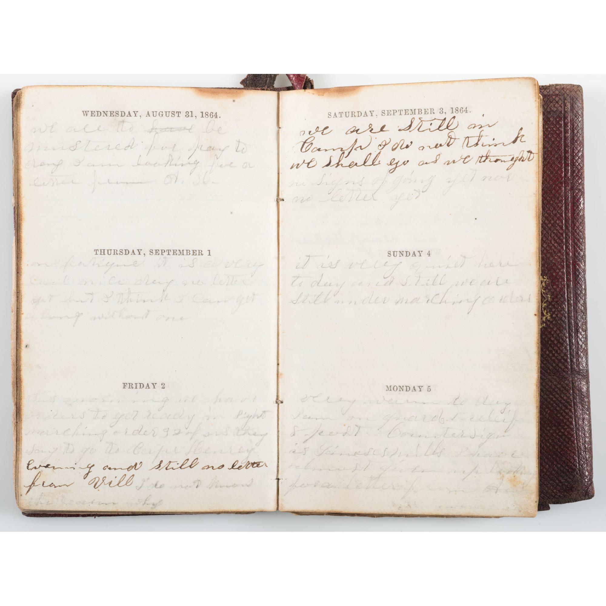 1864 Civil War Diary of Eli Rockwell, 13th New York Heavy Artillery