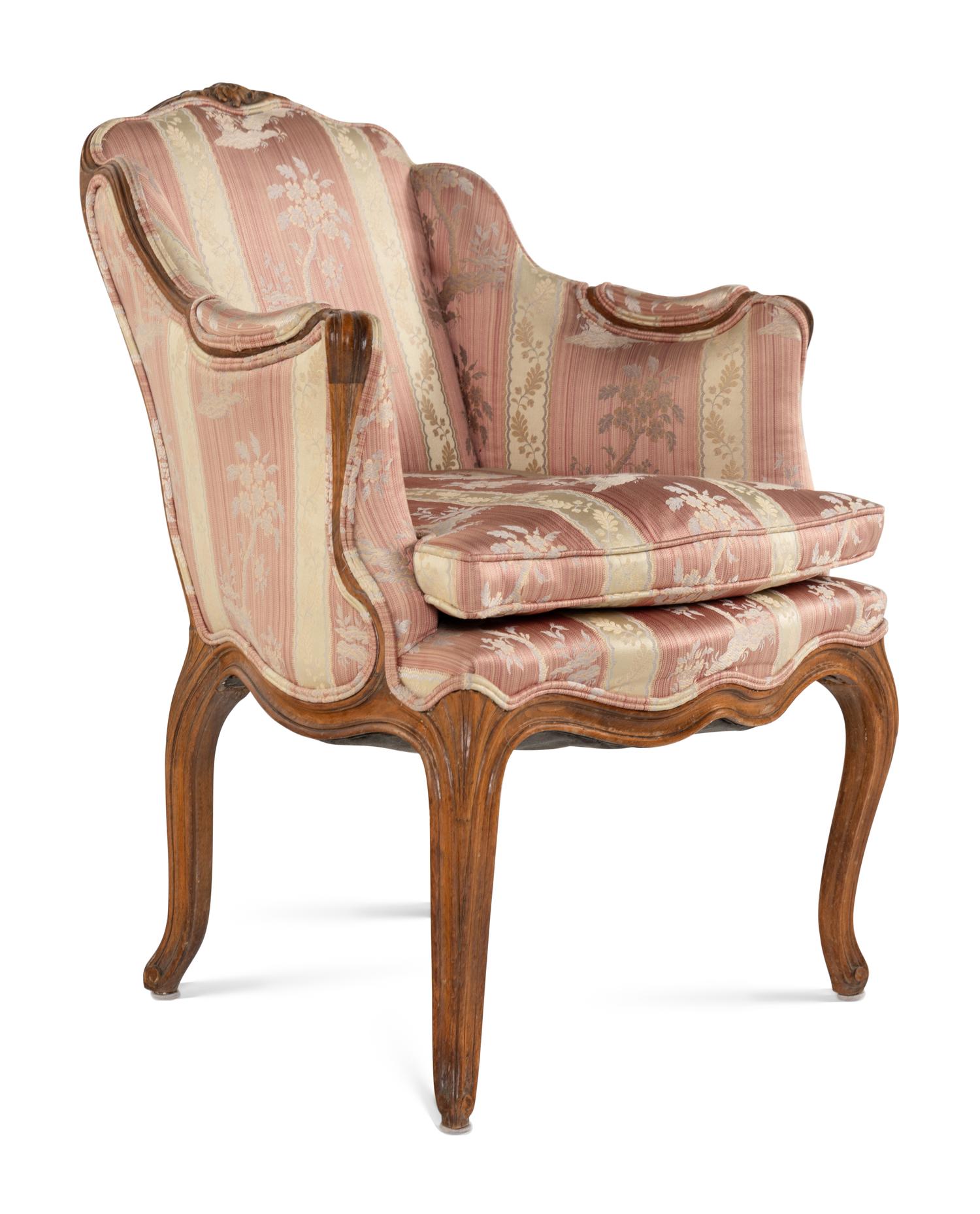 A Louis XV Style Oak Bergère