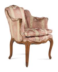 A Louis XV Style Oak Bergère