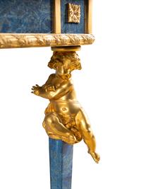 An Empire Style Gilt Bronze Mounted Lapis Lazuli Center Table