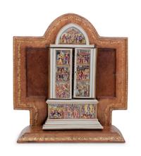 A Capodimonte Porcelain Altar Triptych