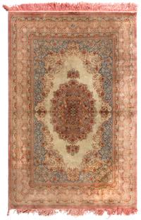 A Qom Silk Rug