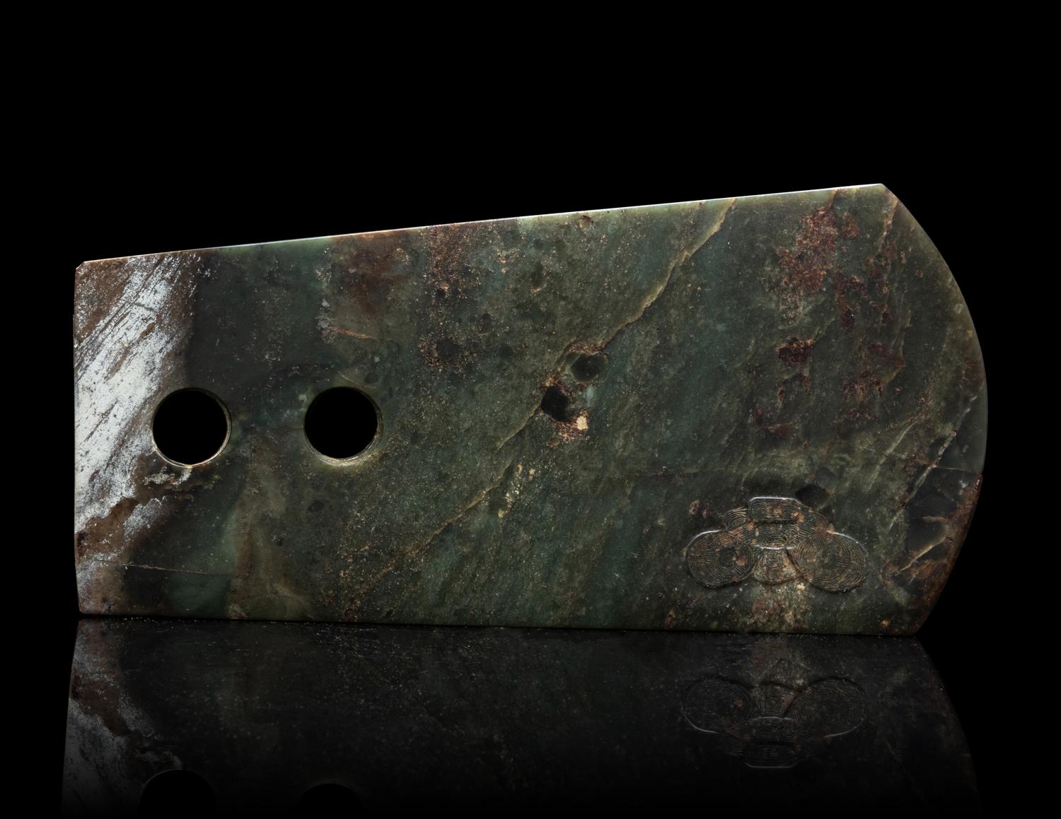 An Archaistic Green Jade Axe