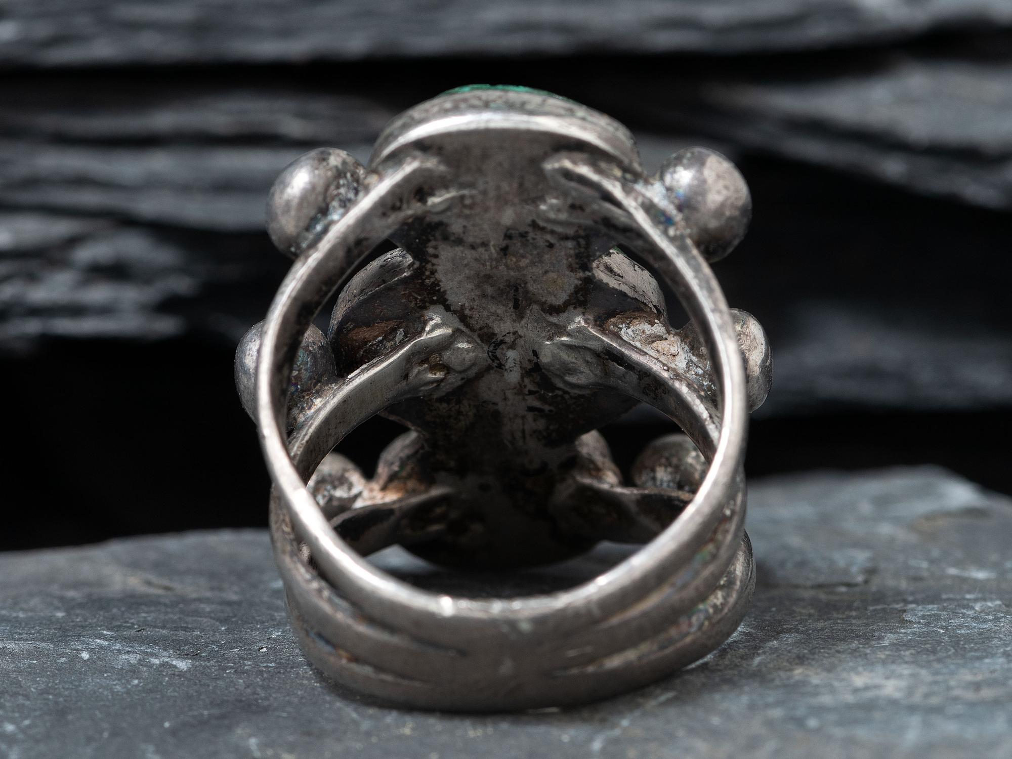 Early Navajo Ingot and Malachite Rings, Collected by Hoffman Birney (1891-1958)