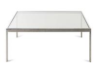 A Modernist Chrome and Glass Low Table