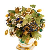 A Group of Six Tole Floral Models