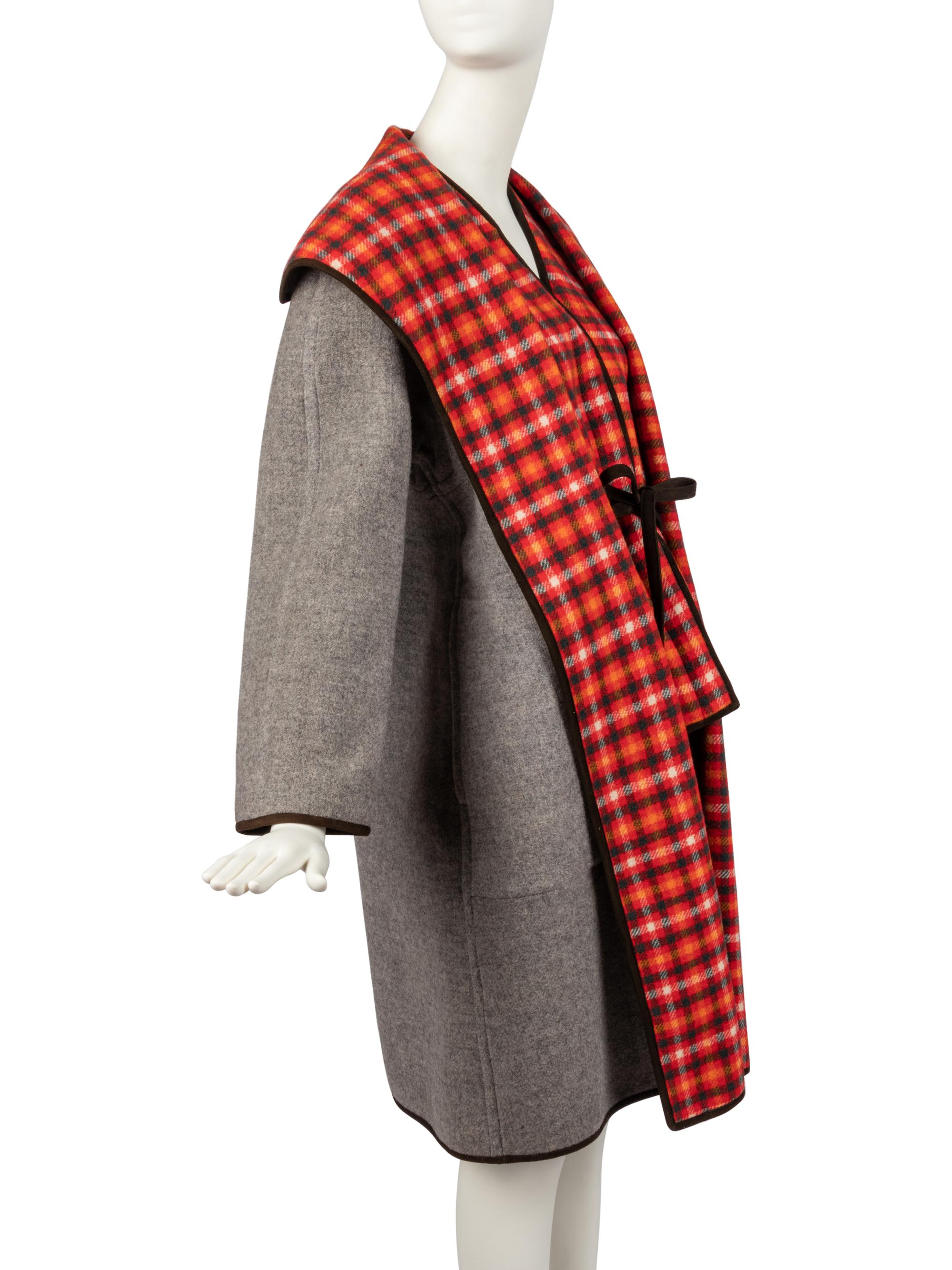 Bonnie Cashin Cape, Coat with Belt, Dress with Belt, Hooded Sweater, Two Sketches, 1960-70s