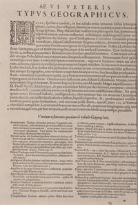 [MAP]. ORTELIUS, Abraham (1527-1598). Aevi Veteris, Typus Geographicus . Antwerp, 1601.
