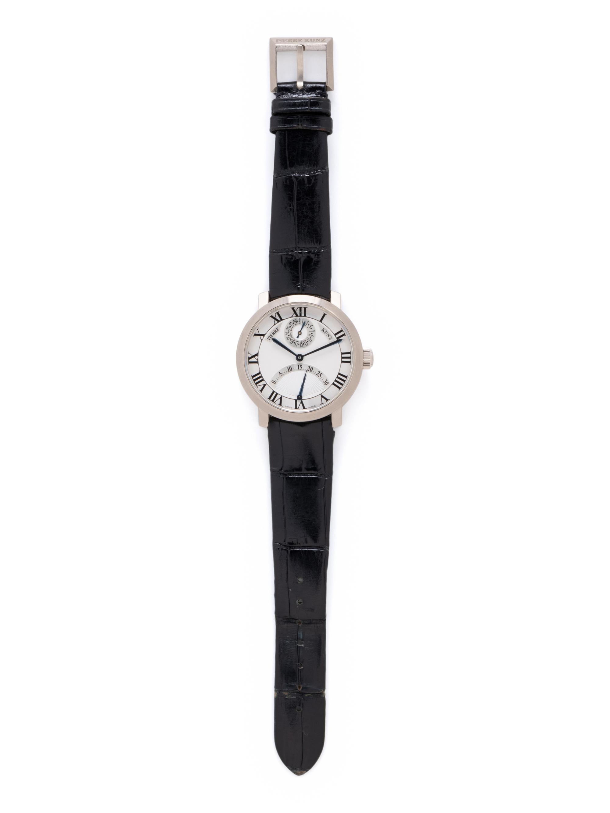 PIERRE KUNZ, REF. PKA 006 18K WHITE GOLD 'SPIRIT OF CHALLENGE' RETROGRADE SECONDS DATE WATCH