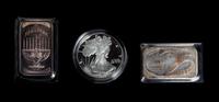 A Collection of Three 1-Ounce Silver Articles