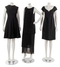 Three Vintage Designer Dresses: Norman Norell, Geoffrey Beene, Karl Lagerfeld, 1960-90s